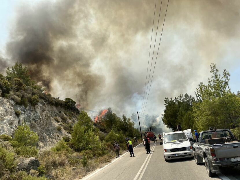 Pożary na wyspie Rodos 
