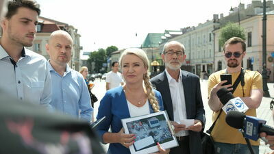 Marta Wcisło podczas wtorkowej konferencji prasowej