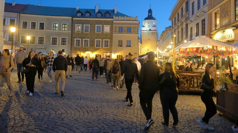Stare Miasto w Lublinie podczas czerwcowej Nocy Kultury