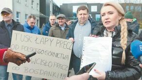 Posłanka Wcisło podczas starcia ze związkowcami z LW Bogdanki w lutym br.