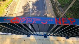 Balustrada kładki nad ul. Głęboką 