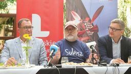Od lewej Bartłomiej Bałaban, Waldemar Sulisz, Michał Karapuda 