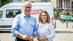 Sylwia Buźniak i Włodzimierz Czarzasty