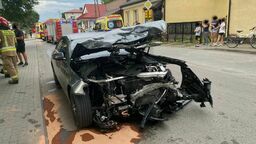 Poważny wypadek w Kamionce. Lądował śmigłowiec