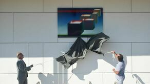 Oficjalne odsłonięcie obrazu zorganizowano w środę. Dokonali tego wspólnie Janusz Rosłan, burmistrz Biłgoraja i Paweł Sokołowski, członek rodziny Stefana Knappa