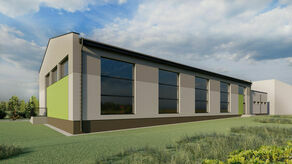 Lubartowscy licealiści otrzymają nowy, zadaszony obiekt sportowy (wiz wewn) wyposażony m.in. w laserowe strzelnice. Rządowe pieniądze trafią również do szkoły w Brzostówce (wiz z zewn.)