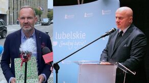 Europoseł Krzysztof Hetman (z lewej) i marszałek Jarosław Stawiarski