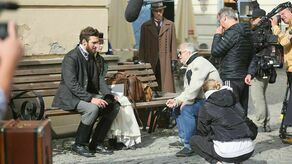 Maria Kowalska i Kamil Szeptycki w towarzystwie reżysera Krzysztofa Langa