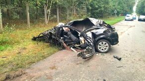 Samochód został doszczętnie zniszczony