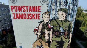 Lubelskie. Ogromny mural na ścianie bloku