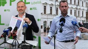 Europoseł Krzysztof Hetman z PSL i poseł Jan Kanthak z Suwerennej Polski (z prawej)