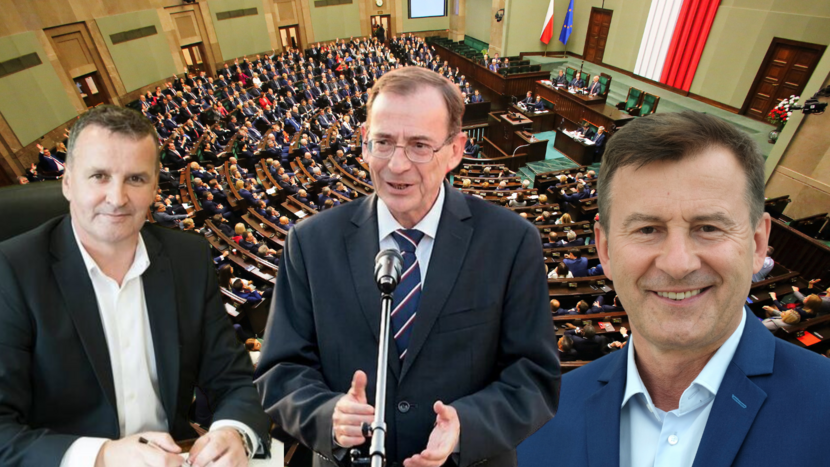 Od lewej: Wiesław Różyński, Mariusz Kamiński i Krzysztof Grabczuk