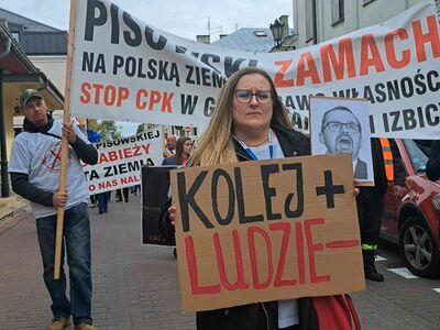 „Ta inwestycja to dla nas łzy”. Protest przeciwko CPK