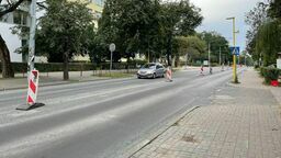 Drogowcy przy ul. Nadbystrzyckiej muszą jeszcze wykonać pionowe i poziome oznakowanie