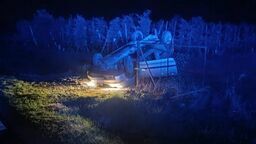 Nastolatki uciekały przed policją. Auto dachowało