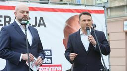 Od lewej Bartłomiej Pejo, Sławomir Mentzel