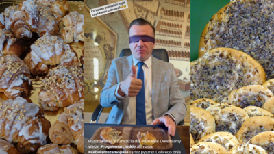 Rogal świętomarciński czy cebularz? Prezydent Zamościa degustuje
