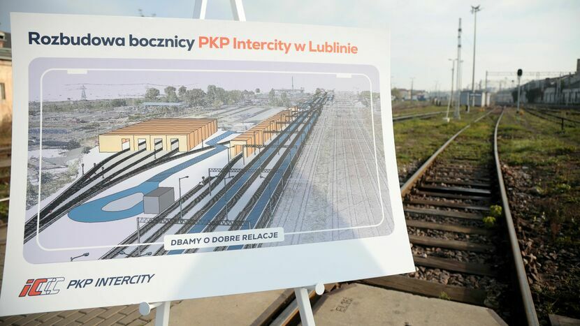 Dwie hale do obsługi pociągów mają powstać w rejonie ul. Krochmalnej, w pobliżu dworca Lublin Główny