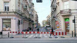 Wylot ul. Wieniawskiej do Krakowskiego Przedmieścia