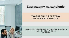 Warsztaty tworzenia tekstów alternatywnych