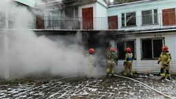 Pożar w ośrodku wypoczynkowym nad jeziorem 