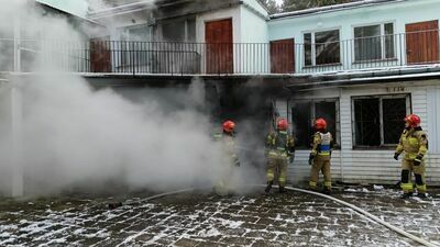 Pożar w ośrodku wypoczynkowym nad jeziorem 