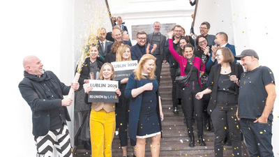 Radość lubelskiej delegacji po ogłoszeniu wyników pierwszego etapu konkursu