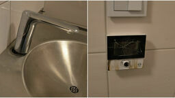 Zdemolowali kinową łazienkę