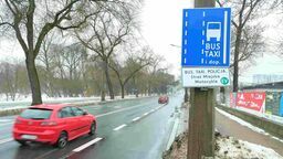 Dziś rano znaki jeszcze nie były zasłonięte

