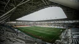 Tak w niedzielę wyglądała murawa w Bielsku-Białej