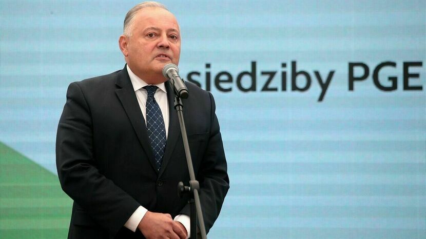 Od lutego 2020 roku prezesem PGE jest Wojciech Dąbrowski. Na zdjęciu podczas otwarcia siedziby spółki w Lublinie we wrześniu 2022 roku. 