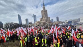 Trwa ogólnopolski protest rolników w Warszawie 