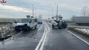Nadmierna prędkość przyczyną czołowego zderzenia