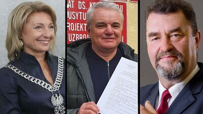 Od lewej Beata Siedlecka, Roman Bytniewski i Jarosław Wojtyś - liderzy dęblińskich komitetów wyborczych utworzonych z myślą o kwietniowych wyborach samorządowych