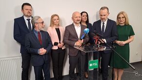 Konferencja prasowa z udziałem kandydatów Trzeciej Drogi do lubelskiej Rady Miasta