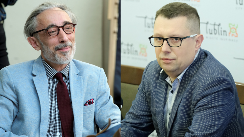 Marcin Wroński (z lewej) nie wystartuje w wyborach na prezydenta Lublina. Jednym z pomysłodawców jego kandydatury był miejski radny Marcin Nowak