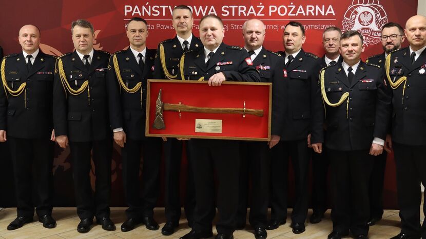 Na zdjęciu pożegnania st. bryg. Dariusza Pylaka, komendanta PSP w Krasnymstawie