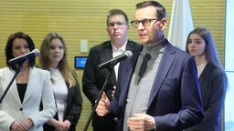 Mateusz Morawiecki podczas sobotniej prezentacji kandydata PiS na prezydenta Lublina