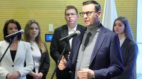 Mateusz Morawiecki podczas sobotniej prezentacji kandydata PiS na prezydenta Lublina