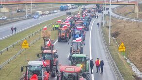 Protest na węźle Tatary na obwodnicy Lublina