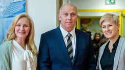 Dotychczasowa dyrekcja XXX LO w Lublinie. Od lewej: wicedyrektor Edyta Małecka, dyrektor Tomasz Szabłowski i wicedyrektor Justyna Łubek