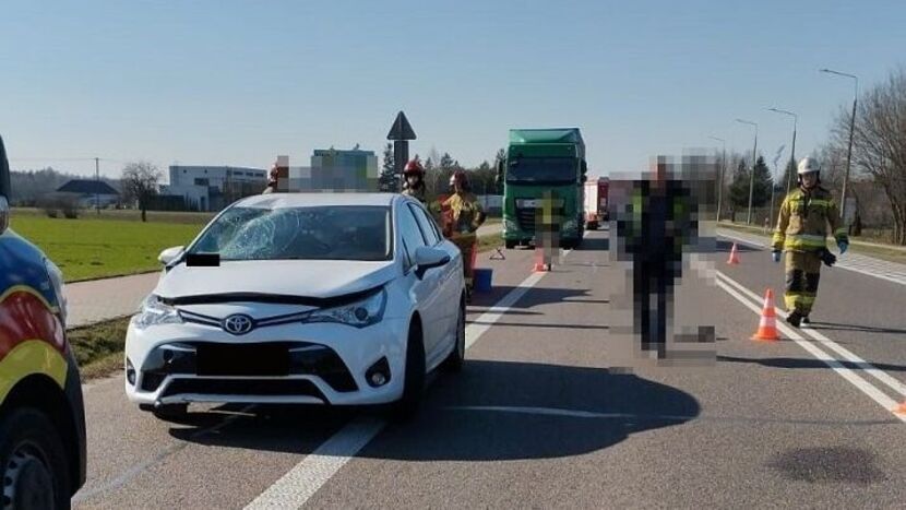 Kierowca toyoty nie zdołał wyhamować i potrącił 29-latka