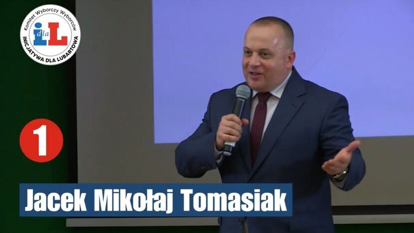Jacek Tomasiak miał być "1" do Rady Miasta na liście Inicjatywy dla Lubartowa w okręgu nr 3.