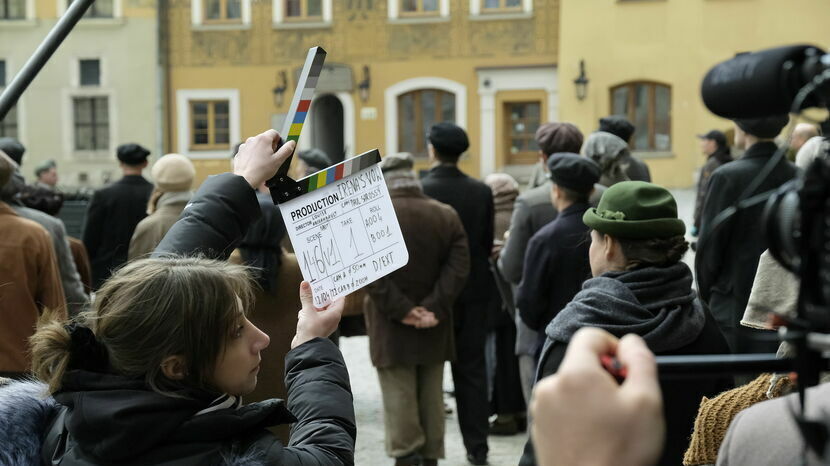 Kwiecień 2022 roku. Plan zdjęciowy filmu "Przysięga Ireny" na lubelskim Starym Mieście
