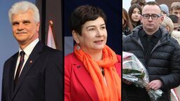 Czy liczba etatowych członków zarządu powiatu puławskiego mogłaby ograniczać się do starosty i wicestarosty? Z taką propozycją wystąpił jeden z wyborczych komitetów. Na zdjęciach Leszek Gorgol, Danuta Smaga i Artur Kwapiński