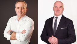 W II turze wyborów w Stężycy Zbigniew Chlaściak (z lewej) pokonał Antoniego Tobiasza.
