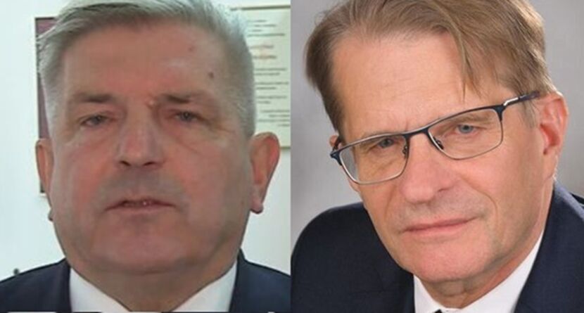 Były poseł Krzysztof Głuchowski (po lewej) dostał się do rady powiatu łukowskiego. Czy to zagrożenie pozycji dotychczasowego starosty Dariusza Szustka (z prawej)? 