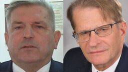 Były poseł Krzysztof Głuchowski (po lewej) dostał się do rady powiatu łukowskiego. Czy to zagrożenie pozycji dotychczasowego starosty Dariusza Szustka (z prawej)? 