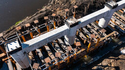 Dotychczasowe prace przy moście 