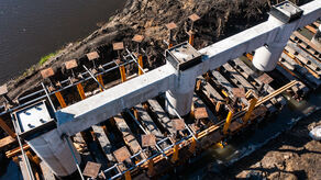 Dotychczasowe prace przy moście 